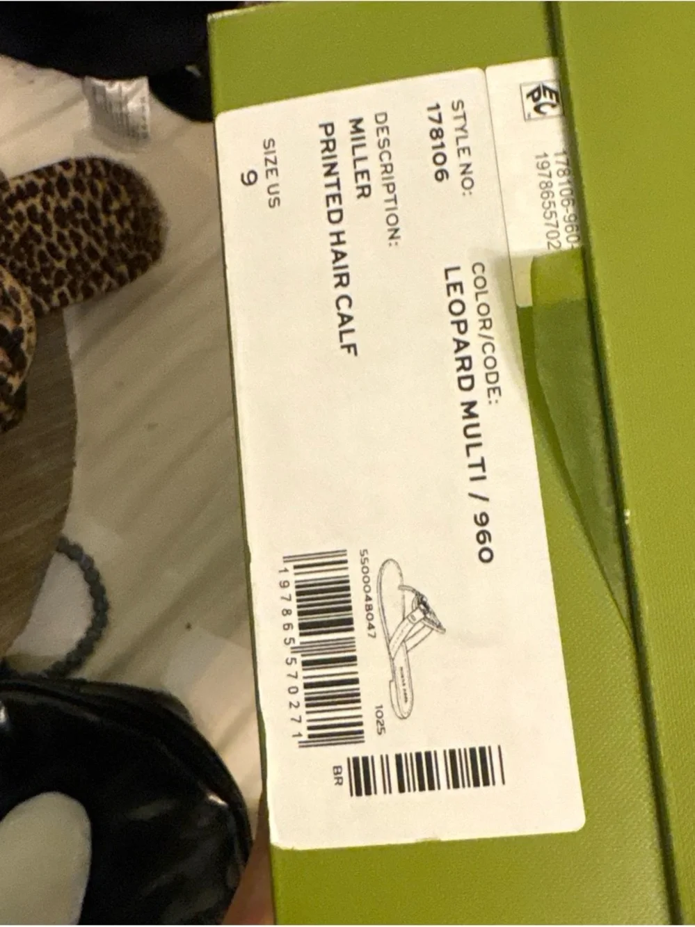 Tory Burch Leopard Print Logo Thong Sandals